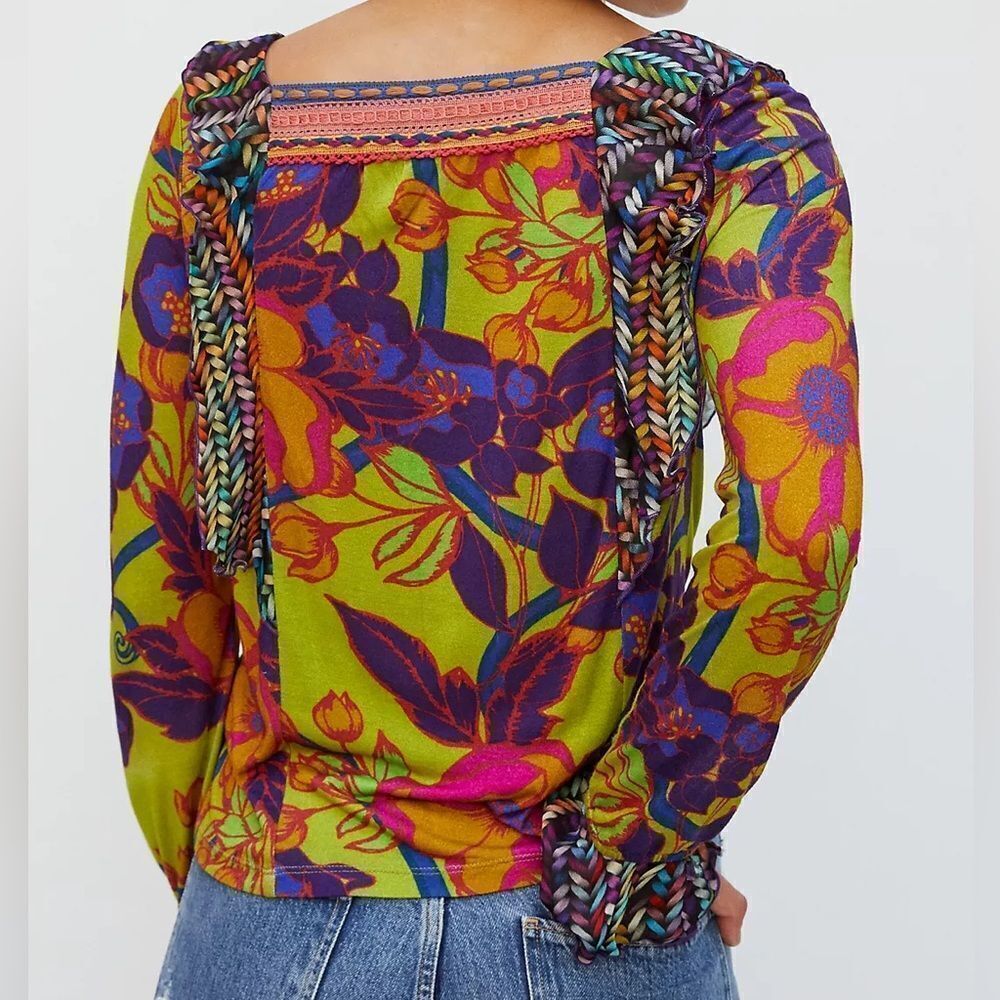 Blink London Antropologie Colorful Pullover Shirt SZ S